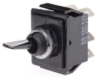 c1760hoaaf Arcolectric (Bulgin) Ltd Toggle Switch, Panel Mount, On-Off, DPDT, Tab Terminal