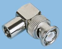 j01008a0059 Telegartner Right Angle RF Adapter BNC Plug to FME Plug