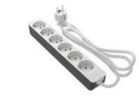 222-2597 RS PRO 5m 6 Socket Schuko Socket, 250 V, IP20