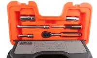 s330l Bahco 53-Piece Metric 1/2 in; 3/8 in Deep Socket/Bit Set with Ratchet, 6 point; Hex Bit; Phillips Bit; Slotted Bit