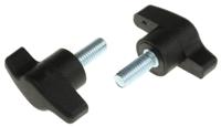 478-472 RS PRO Black Wing Clamping Knob, M8, Threaded Stud