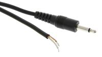 32hr07884x Switchcraft 35HR Male 3.5mm Mono Jack to Unterminated Aux Cable, Black, 1.98m 32HR07884X