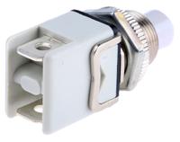 1212c-white APEM Push Button Switch, Momentary, Panel Mount, 12.2mm Cutout, SPST, 250V ac