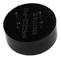 237-956 RS PRO 75dB Through Hole Continuous Internal Piezo Buzzer, 23.3 (Dia.) x 6.5mm, 3V dc Min, 20V dc Max