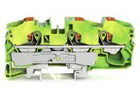 2216-1307 WAGO  TOPJOB S, 2216 Series Green/Yellow, 16mm², Single-Level, Push-In Cage Clamp Termination, ATEX, IECEx
