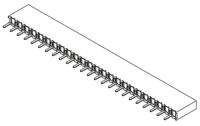 bcs-124-l-s-te Samtec BCS Series Straight Through Hole Mount PCB Socket, 24-Contact, 1-Row, 2.54mm Pitch, Solder Termination
