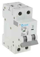 euc2p2c Europa EUC2P EUC MCB, 2P, 2A Curve C, 230V AC, 10 kA Breaking Capacity