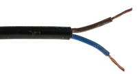 775-5845 RS PRO 2182Y 0.75 mm² 2 Core Power Cable, H03VV-F, Black PVC, 100m