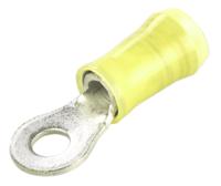 35108 TE Connectivity, PIDG Insulated Ring Terminal, M4 Stud Size, 2.6mm² to 6.6mm² Wire Size, Yellow