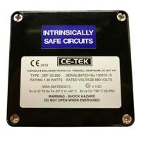 cep121290pai CE-TEK CEP Series Black Polyester Junction Box, IP66, 10 Terminals, ATEX, 120 x 122 x 90mm