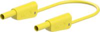 662010-10024 Staubli Test lead, 19A, 1kV, Yellow, 1m Lead Length