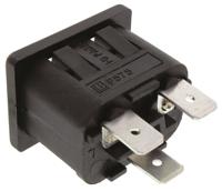 px05751063 Bulgin C14 Snap-In IEC Connector Male, 10A, 250 V