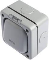 k56408gry MK Electric Grey Outdoor Light Switch, 2 Way, 1 Gang, Masterseal