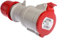 3133246 Scame IP44 Red Cable Mount 3P + E Industrial Power Socket, Rated At 32A, 415 V
