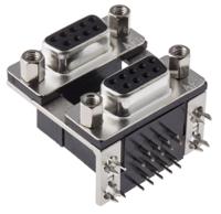 l17h2220131 Amphenol Communications Solutions L17H 9 Way Right Angle Through Hole D-sub Connector Socket, 2.77mm Pitch, with 4-40