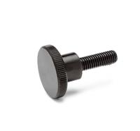 gn29711 Ganter GN.29711 Black Knurled Clamping Knob, M4 x 20, Threaded Stud