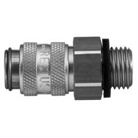 21klaw13mpn Legris Nickel Plated Brass Female Pneumatic Quick Connect Coupling, 1/4 in Male 16mm Female Thread