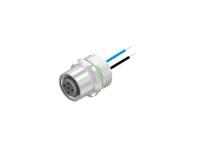 43-01000 CONEC Circular Connector, 4 Contacts, Panel, M12 Connector, Socket, Female, IP67, SAL12 Series