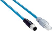 ym2d24-020eb2mrja4 SICK Male 8 way Straight M12 to Male 8 way Free Cable End Connector Cable, 2 m