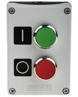 3su1852-0ab00-2ab1 Siemens Enclosed Push Button - SPDT, Metal, Green, Red, IP66, IP67, IP69