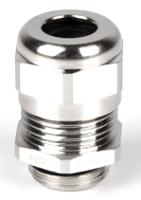 210-0592 RS PRO Metallic Nickel Plated Brass Cable Gland, M12 Thread, 3mm min., 6.5mm max., IP68