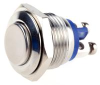 r16frsstag EOZ Push Button Switch, Momentary, Panel Mount, 16.2mm Cutout, SPST, 48 V dc, 250V ac, IP65