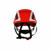 7100175097 3M SecureFit Red Hard Hat with Chin Strap, AdjustableVentilated
