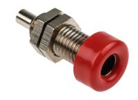 bu-403-ni-rt Schutzinger Red Female Banana Socket, 4 mm Connector, 32A, 33 V ac, 70V dc, Nickel Plating