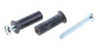 r-rnt-m4x30 RawlPlug Black Rubber, Steel Wall Plug, 24mm Length, 8mm Fixing Hole Diameter