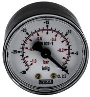 7203736 WIKA Analogue Pressure Gauge 0bar Back Entry 50mm Outside Diameter, With RS Calibration