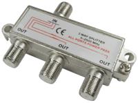 266-2152 RS PRO F Connector/F Connector RF Splitter 1 x F Connector, 2 x F Connector, Frequency 5 → 2500MHz, RF Coaxial