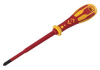 t49243-1 CK Pozidriv Insulated Screwdriver, PZ1 Tip, 100 mm Blade, VDE/1000V, 195 mm Overall