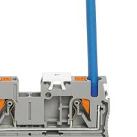 3211780 Phoenix Contact 3-Way PT 4-TWIN-PE Earth Terminal Block, 0.2 → 6mm², 24 → 10 AWG Wire, Push In, Polyamide