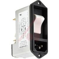 df12058651101 Schurter 6A, 250 V ac Male Screw Filtered IEC Connector 2 Pole DF12.0586.5110.1, Quick Connect None Fuse