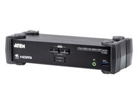 cs1822 Aten 2 Port USB HDMI KVM Switch, 3.5 mm Jack 4096 x 2160 Maximum Resolution