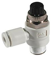 as1301fm-m5-04 SMC AS Series Threaded Speed Controller, M5 x 0.8 Inlet Port x 4mm Tube Outlet Port