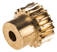 521-6935 RS PRO Bronze 1 Module Worm Wheel Gear 20 Tooth16mm Hub Dia., 20mm Pitch Dia. 14.5mm Face