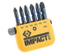 t4511 CK Impact Bit Set 6 Pieces, Pozidriv