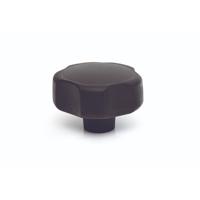 284-5555 RS PRO Black Thermoplastic Multiple Lobes Clamping Knob, M10, Threaded Mount