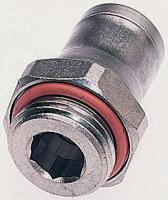 3601-12-21 Legris LF3600 Series Straight Threaded Adaptor, G 1/2 Male to Push In 12 mm, Threaded-to-Tube Connection Style