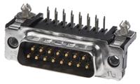 5747841-4 TE Connectivity Amplimite HD-20 15 Way Right Angle Through Hole D-sub Connector Plug, 2.74mm Pitch, with 4-40 UNC