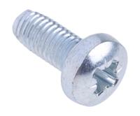 483-1252 RS PRO Bright Zinc Plated Steel Pan Head Thread Forming Screw, M5 x 12mm Long
