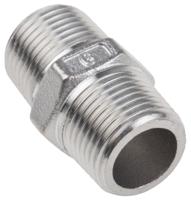 499-2947 RS PRO Stainless Steel Pipe Fitting Hexagon Hexagon Nipple, Male R 3/8in x Male R 3/8in
