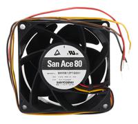 9hv0812p1g001 Sanyo Denki San Ace 9HV Series Axial Fan, 12 V dc, DC Operation, 222m³/h, 40.8W, 3.4A Max, 80 x 80 x 38mm