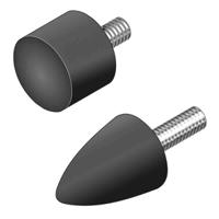 3842510165 Bosch Rexroth Black Rubber Bumper Door Stop, 20mm Diameter