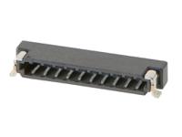 214721-0100 Molex Zero-Hachi Series Right Angle Surface PCB Header, 10 Contact(s), 0.8 mm Pitch, 1 Row, Shrouded