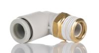 kq2l06-01as SMC KQ2 Series Elbow Threaded Adaptor, R 1/8 Male to Push In 6 mm, Threaded-to-Tube Connection Style