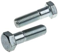 279-981 RS PRO Bright Zinc Plated Steel, Hex Bolt, M20 x 70mm