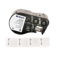 m4-49-427 Brady B-427 on Black on White, Transparent Label, 25.40 mm Width, 25.40mm Label Width