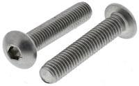 304-4643 RS PRO Stainless Steel Hex Socket Button Screw, ISO 7380, M5 x 25mm